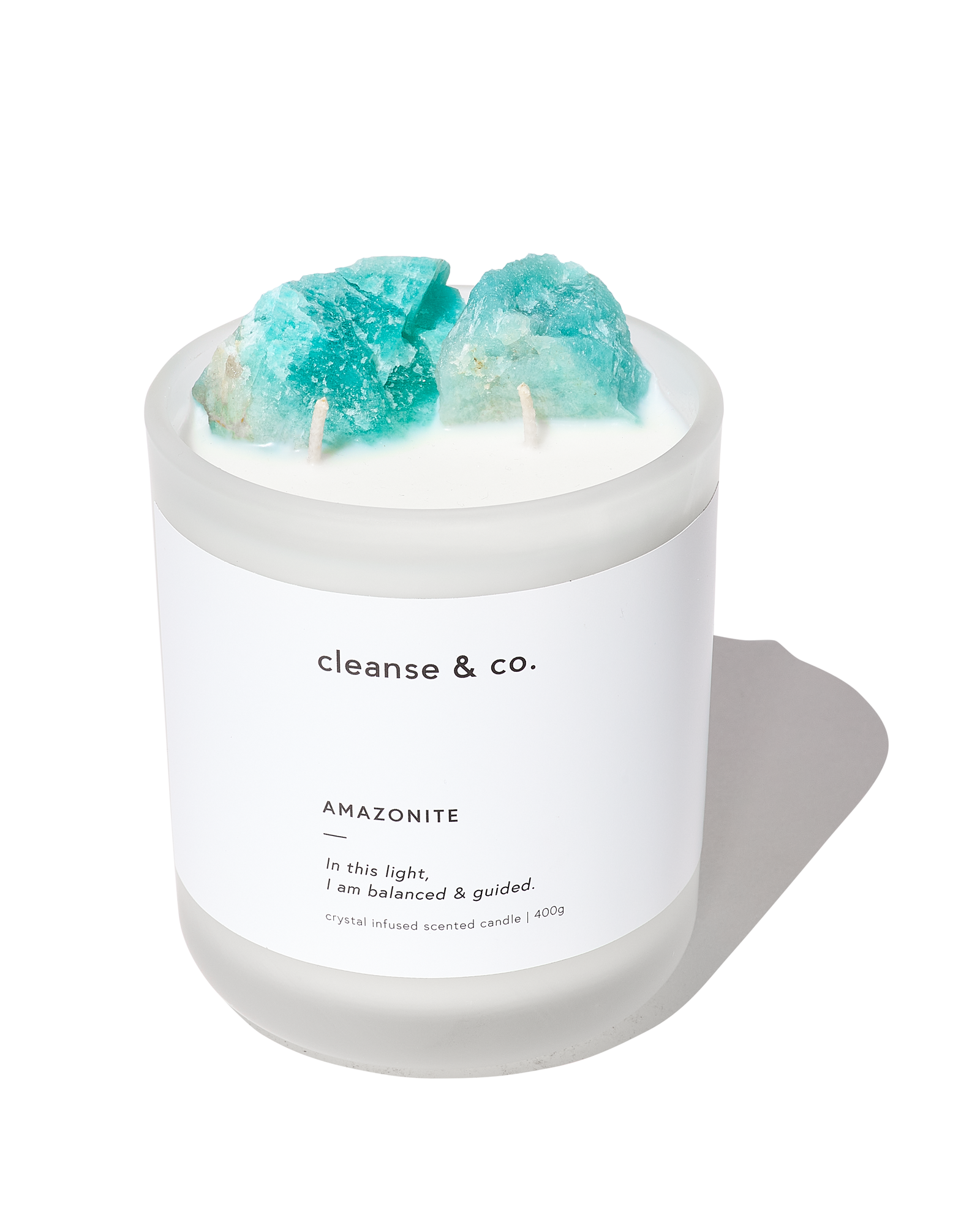 Amazonite Crystal Candle