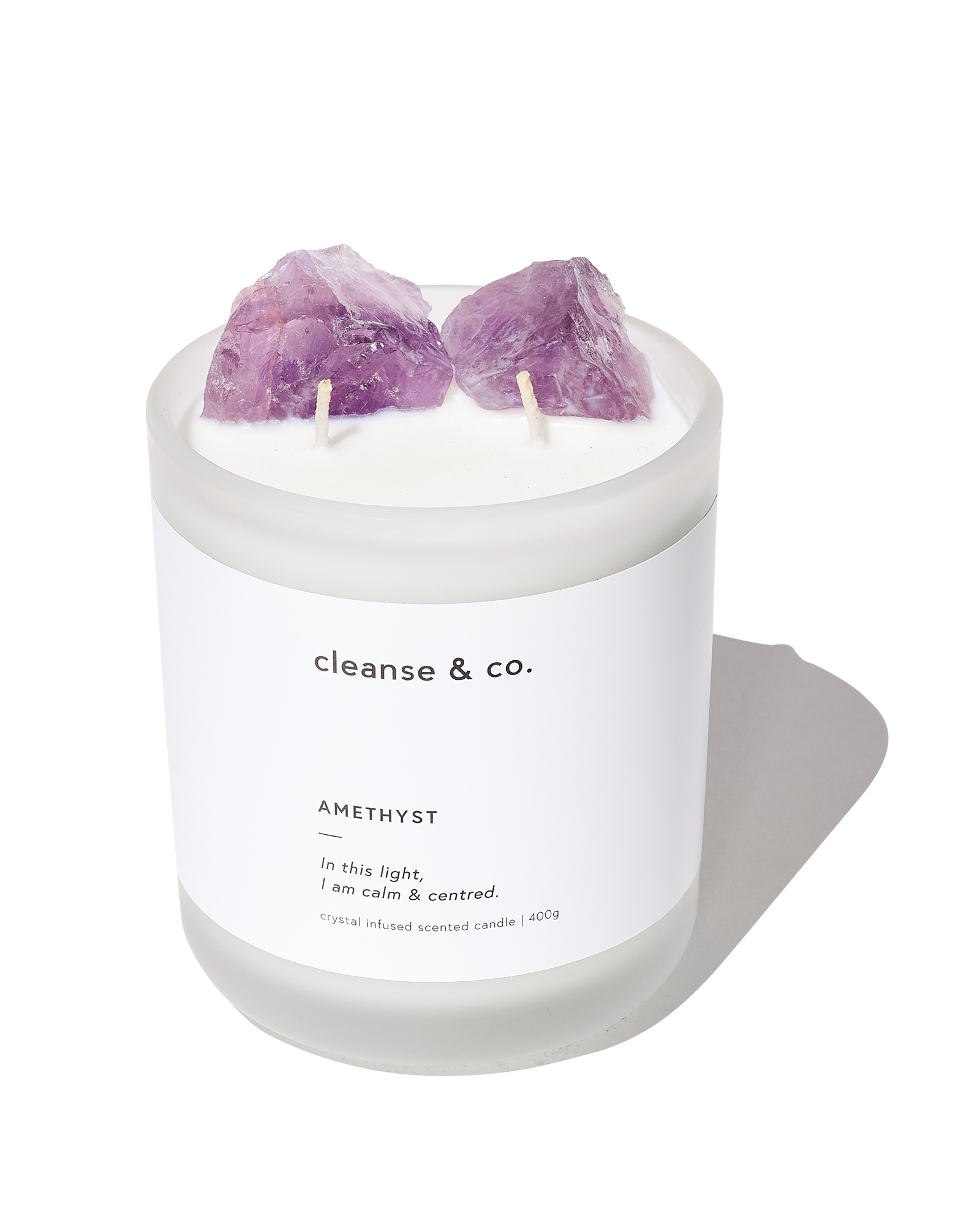 Amethyst Crystal Candle
