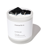 Black Tourmaline Crystal Candle