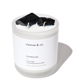 Black Tourmaline Crystal Candle