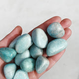 Cleanse & Co. Amazonite. Ethically Sourced Tumbled Crystal.