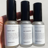 Cleanse & Co. Anxiety Mist Trio Essential Oil Blend.