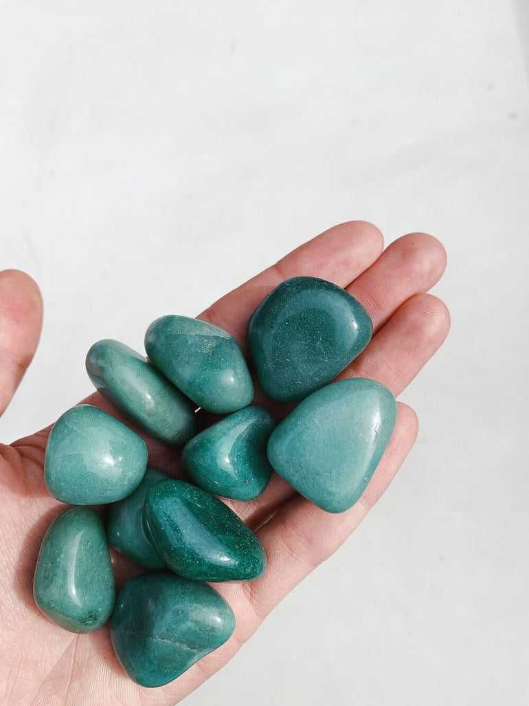CLEANSE & CO. Aventurine. Ethically Sourced Tumbled Crystal.