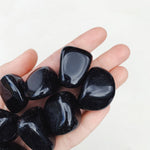 CLEANSE & CO. Black Obsidian. Ethically Sourced Tumbled Crystal.