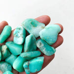 CLEANSE & CO. Chrysoprase. Ethically Sourced Tumbled Crystal.