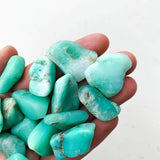 CLEANSE & CO. Chrysoprase. Ethically Sourced Tumbled Crystal.