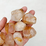 CLEANSE & CO. Golden Healer Quartz. Ethically Sourced Tumbled Crystal.
