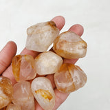 CLEANSE & CO. Golden Healer Quartz. Ethically Sourced Tumbled Crystal.