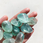 CLEANSE & CO. Green Fluorite. Ethically Sourced Tumbled Crystal.