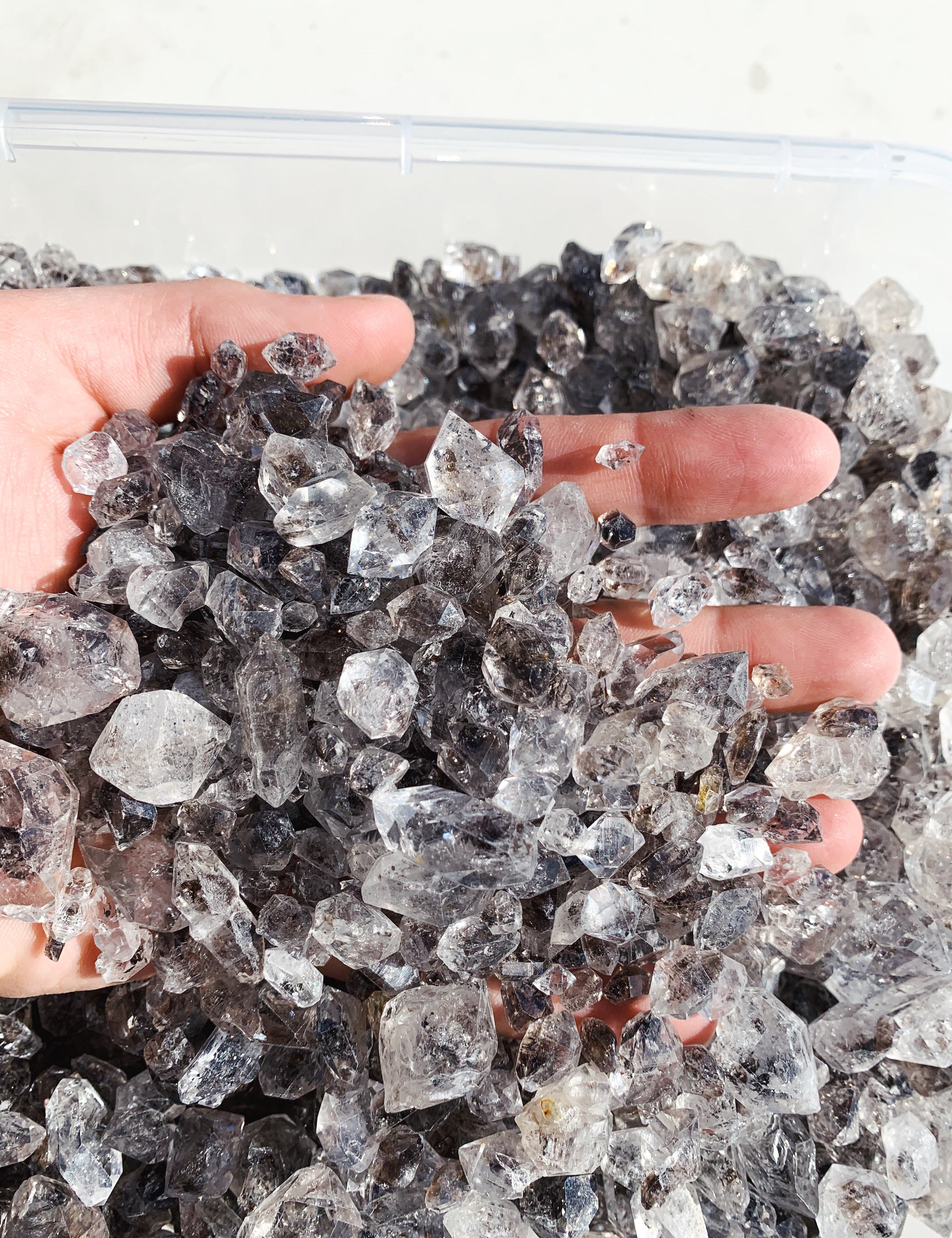 CLEANSE & CO. Herkimer Diamond. Ethically Sourced Tumbled Crystal.
