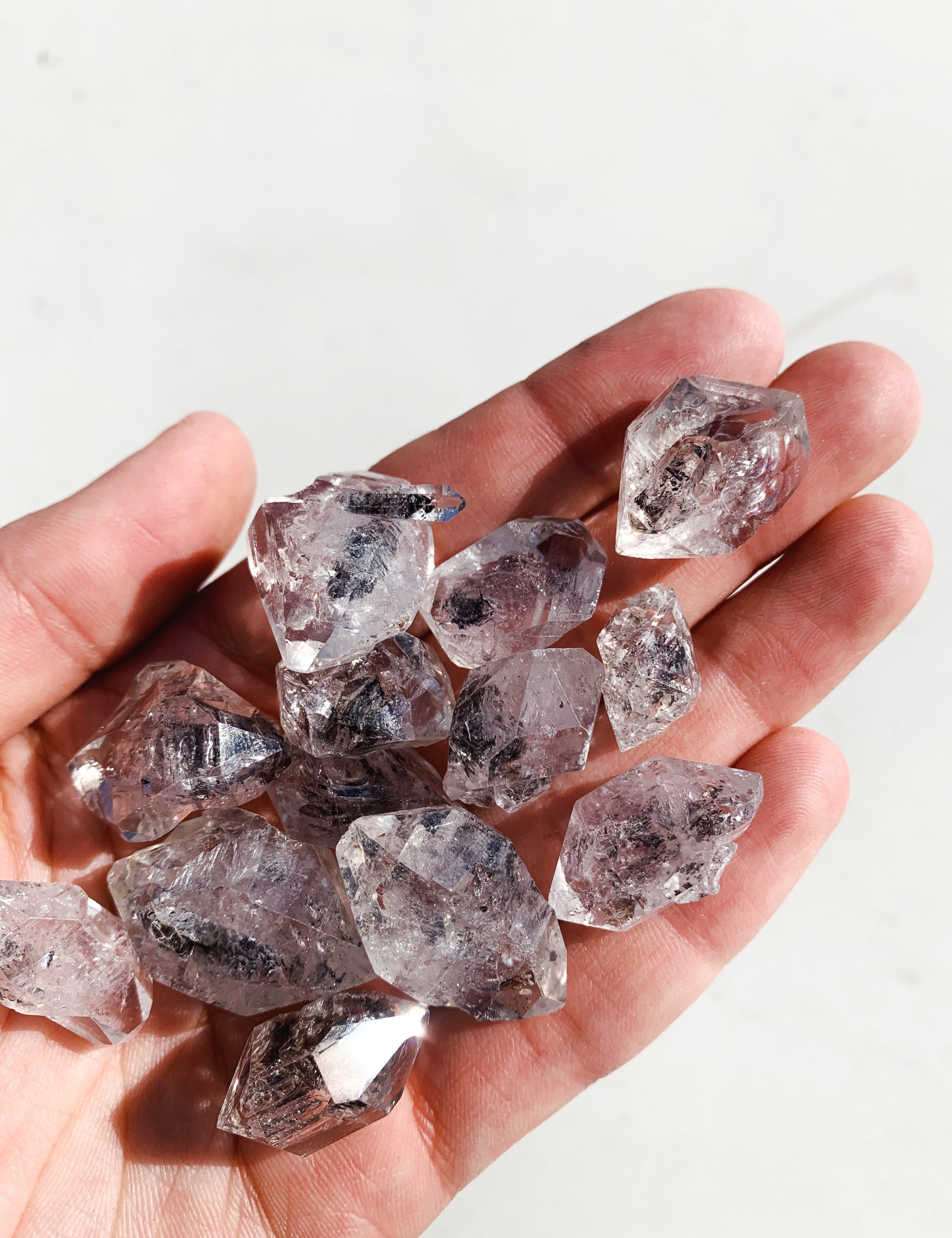CLEANSE & CO. Herkimer Diamond. Ethically Sourced Tumbled Crystal.