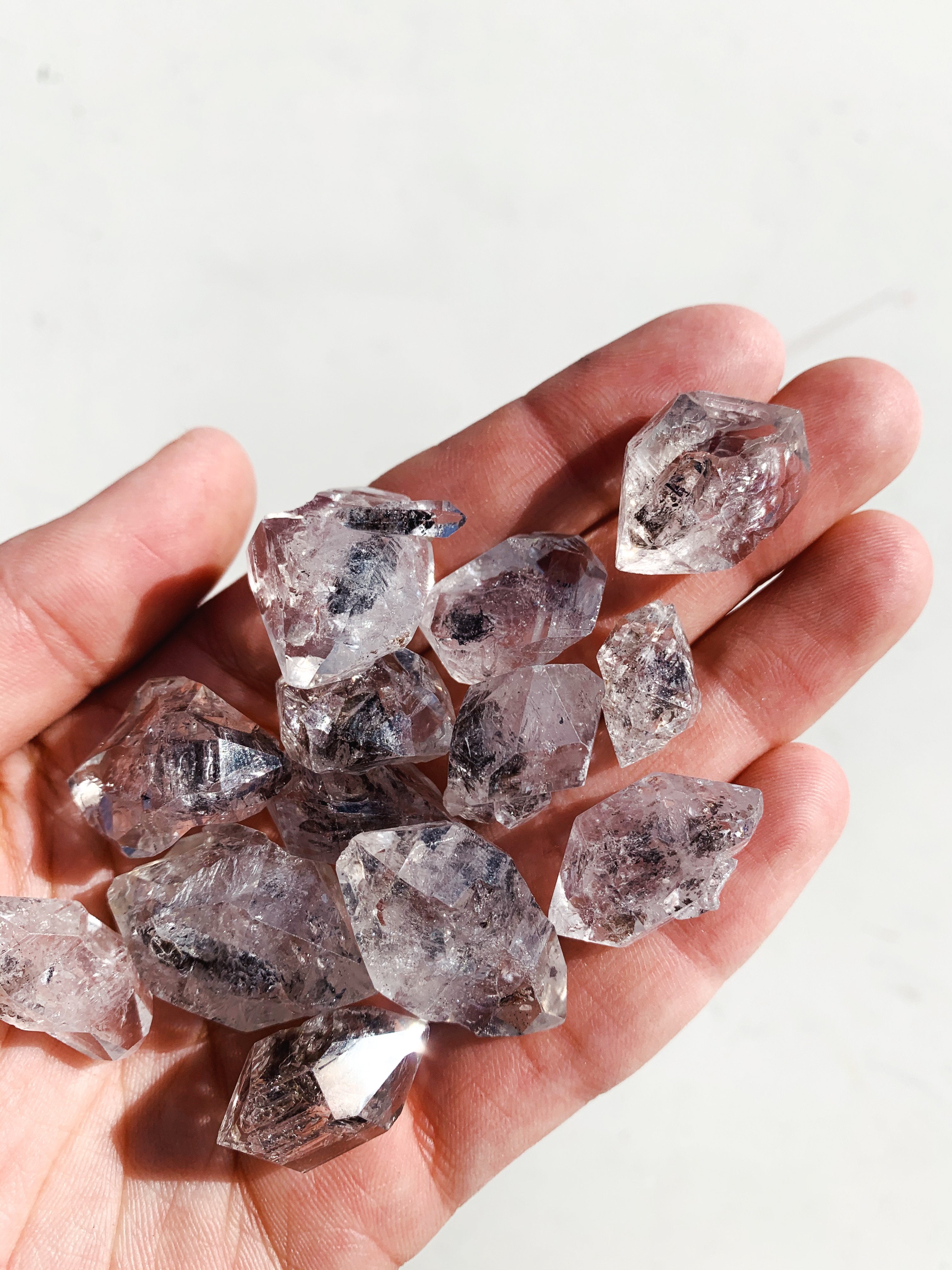 CLEANSE & CO. Herkimer Diamond. Ethically Sourced Tumbled Crystal.