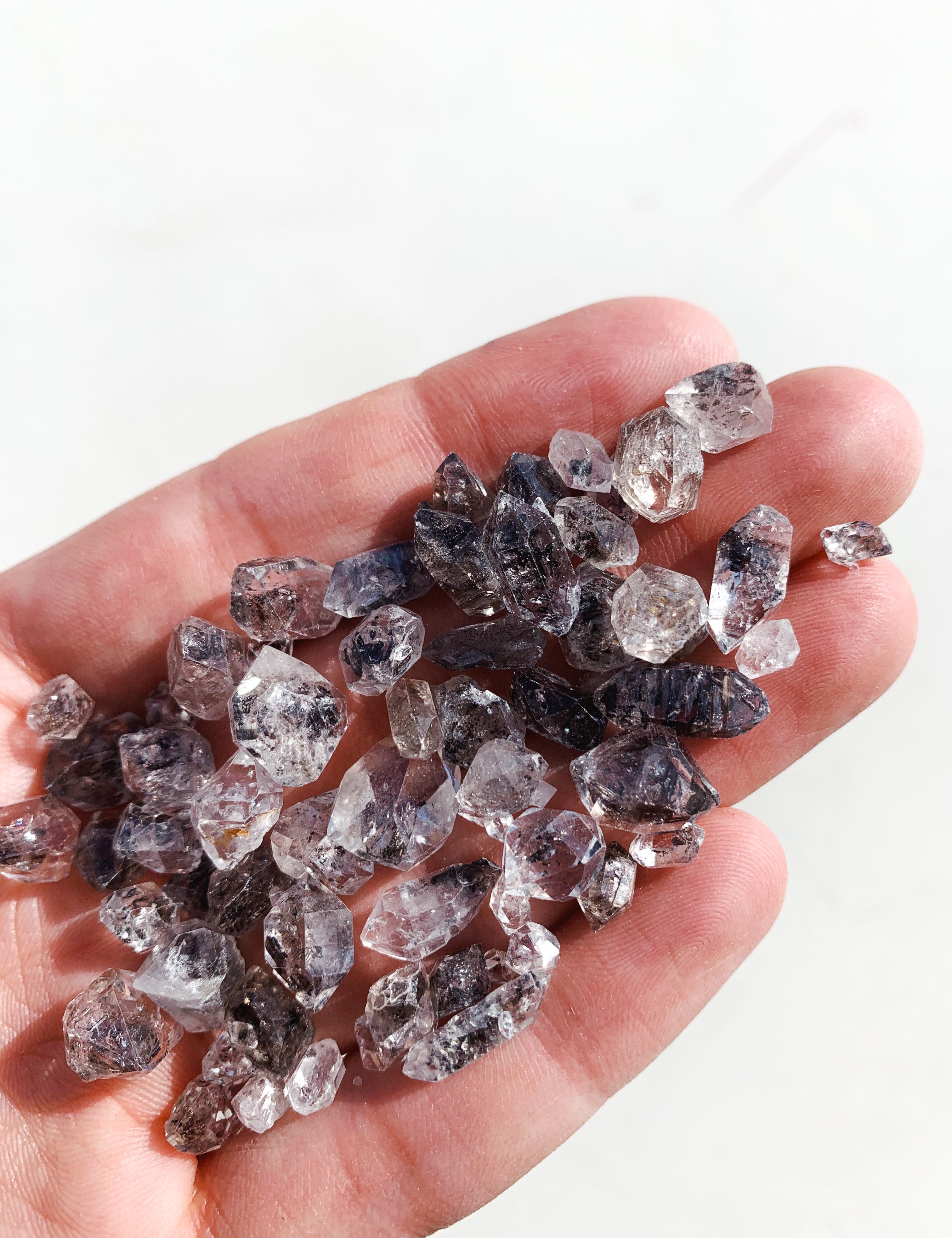 CLEANSE & CO. Herkimer Diamond. Ethically Sourced Tumbled Crystal.