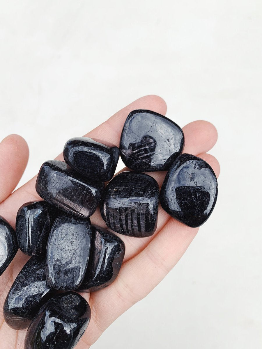 CLEANSE & CO. Hypersthene. Ethically Sourced Tumbled Crystal.