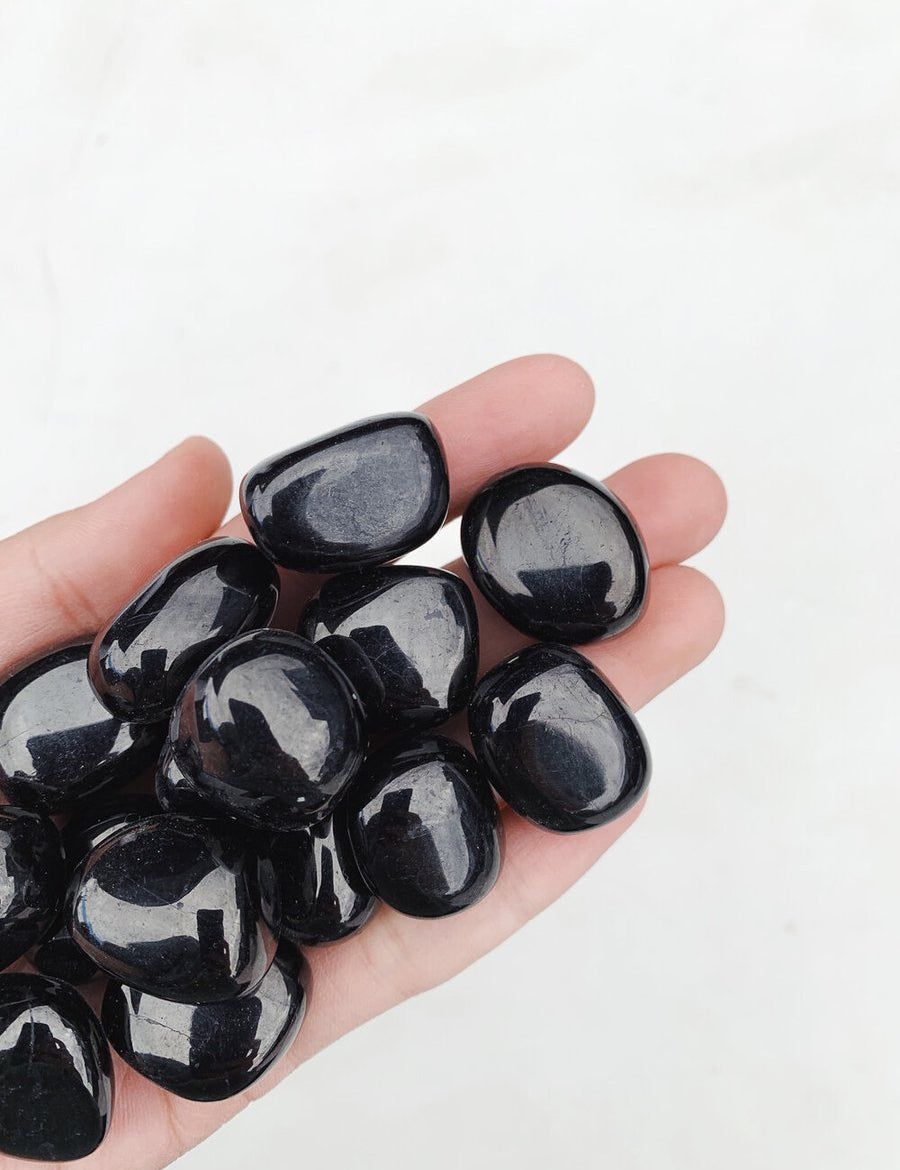 CLEANSE & CO. Jet. Ethically Sourced Tumbled Crystal.