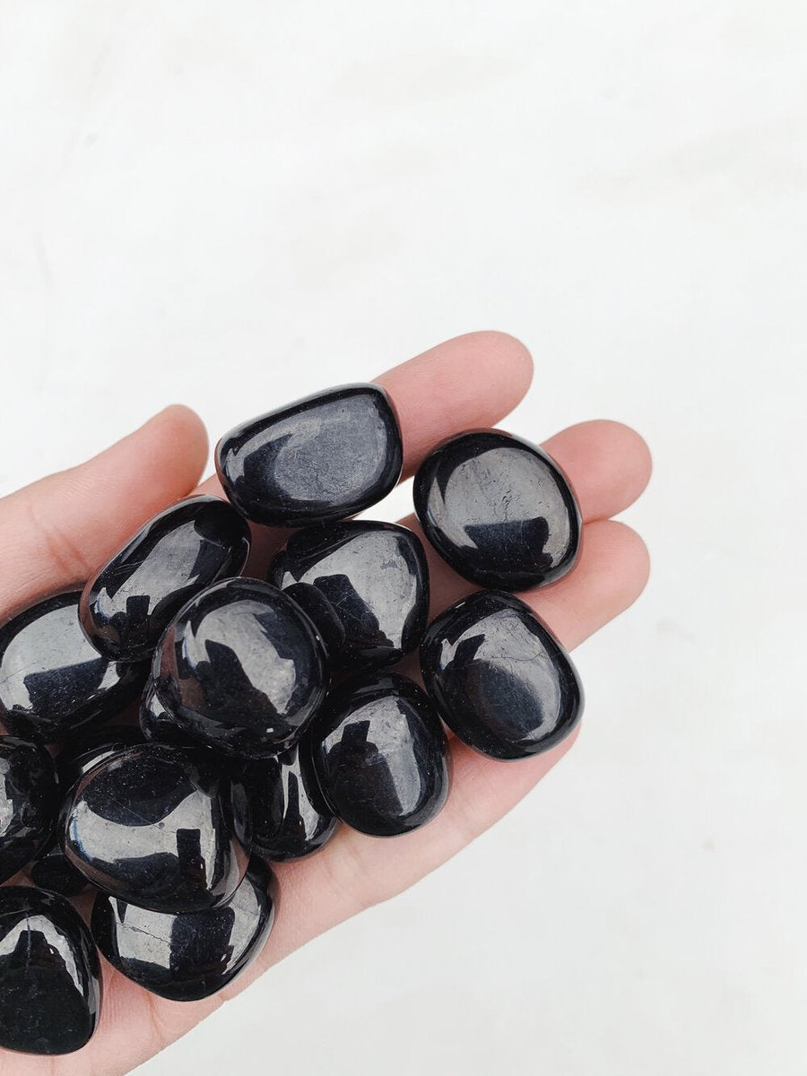 CLEANSE & CO. Jet. Ethically Sourced Tumbled Crystal.