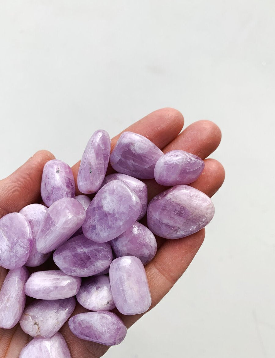 CLEANSE & CO. Kunzite. Ethically Sourced Tumbled Crystal.