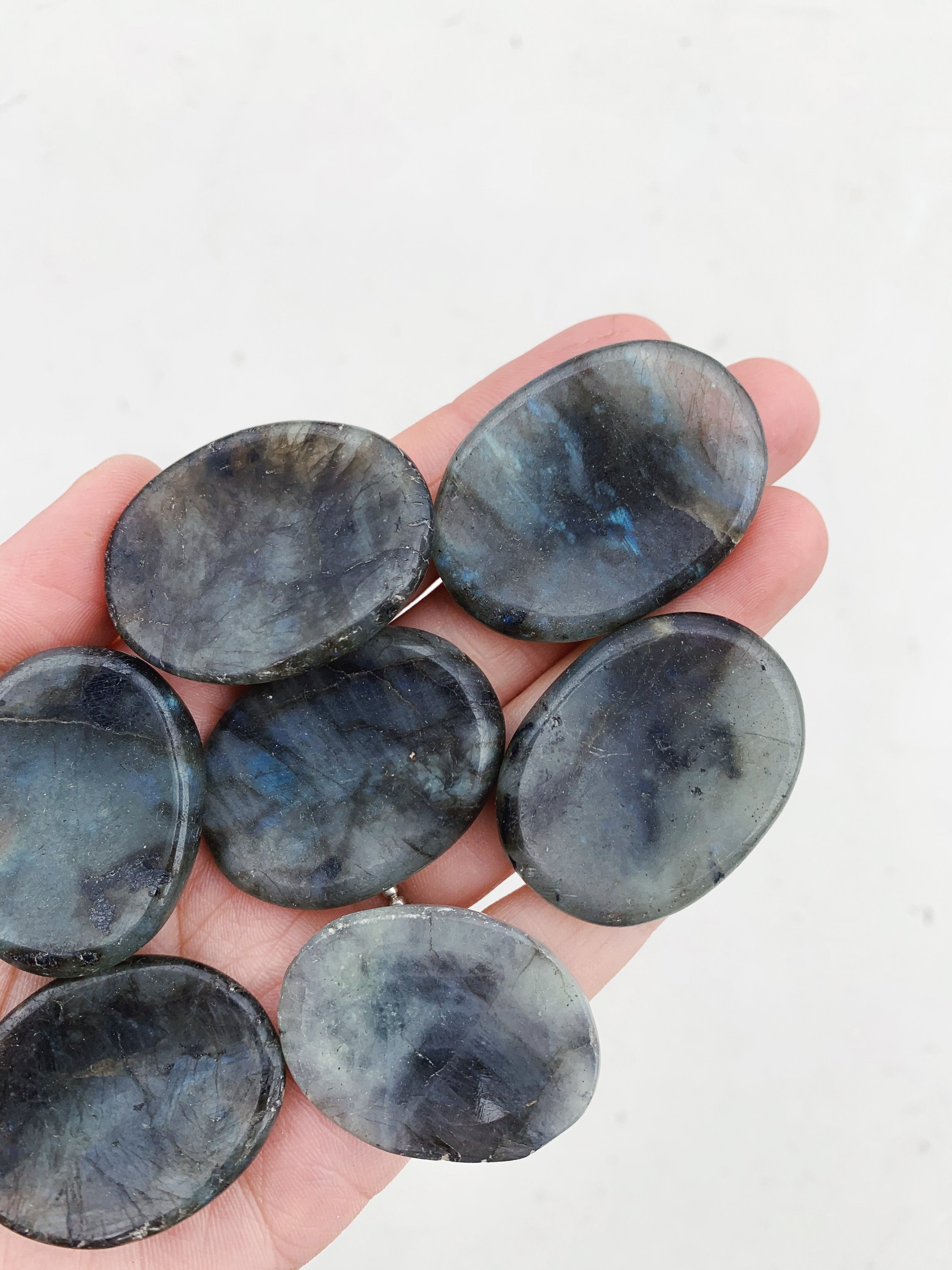 Cleanse & Co. Labradorite Crystal Worry Stone. Ethically Sourced Crystals.