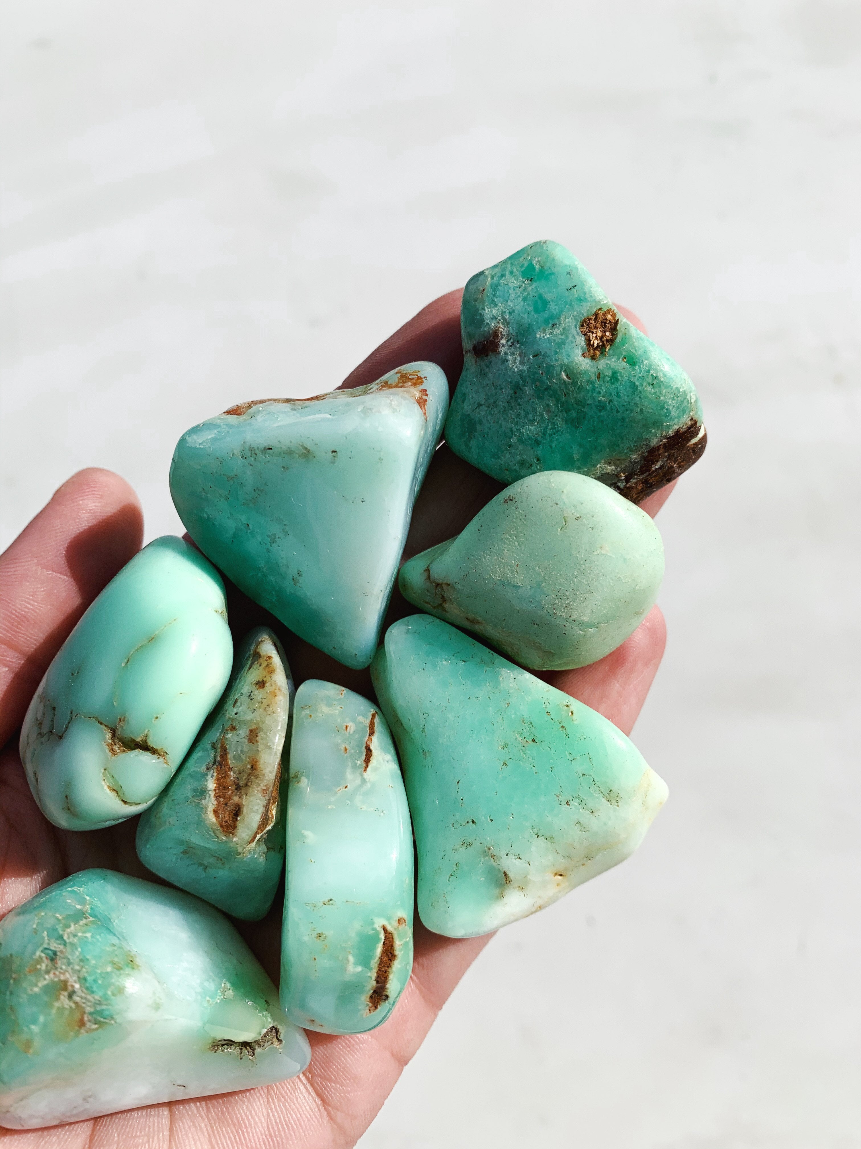 CLEANSE & CO. Large Chrysoprase. Ethically Sourced Tumbled Crystal.