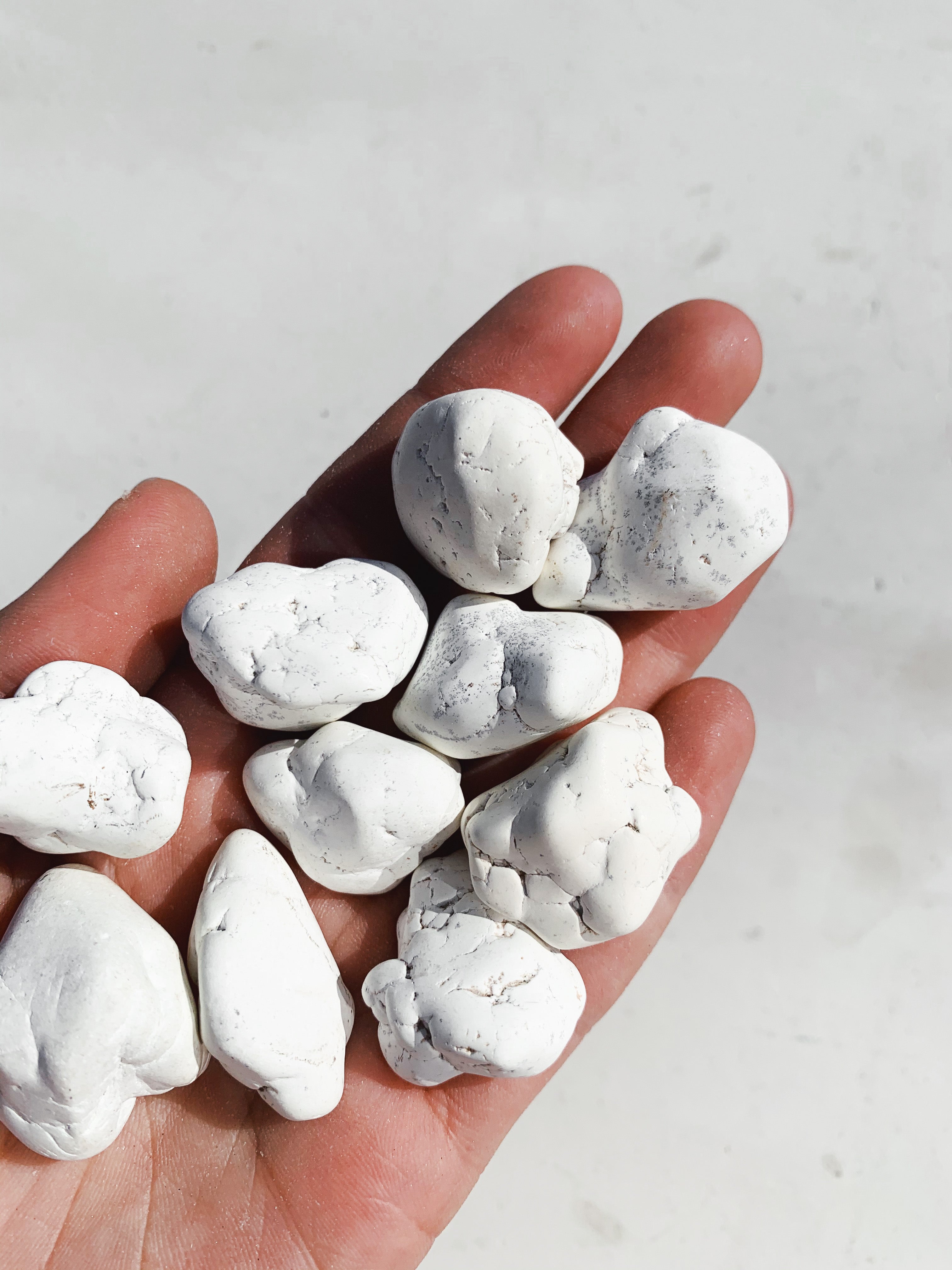 Cleanse & Co. Magnesite Tumble Crystal. Ethically Sourced Tumbled Crystals