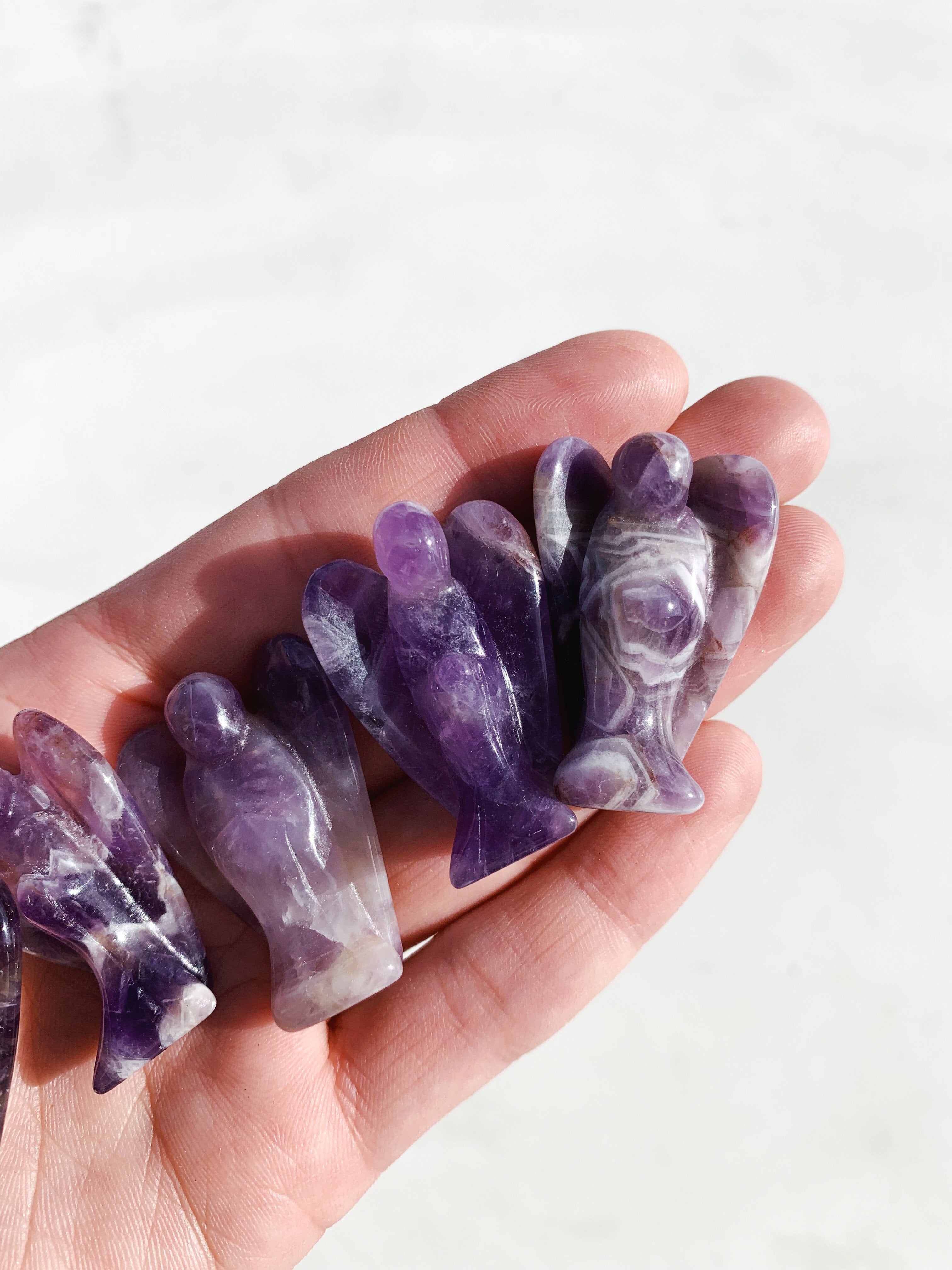 Cleanse & Co. Amethyst Crystal Angel. Ethically Sourced Polished Crystals