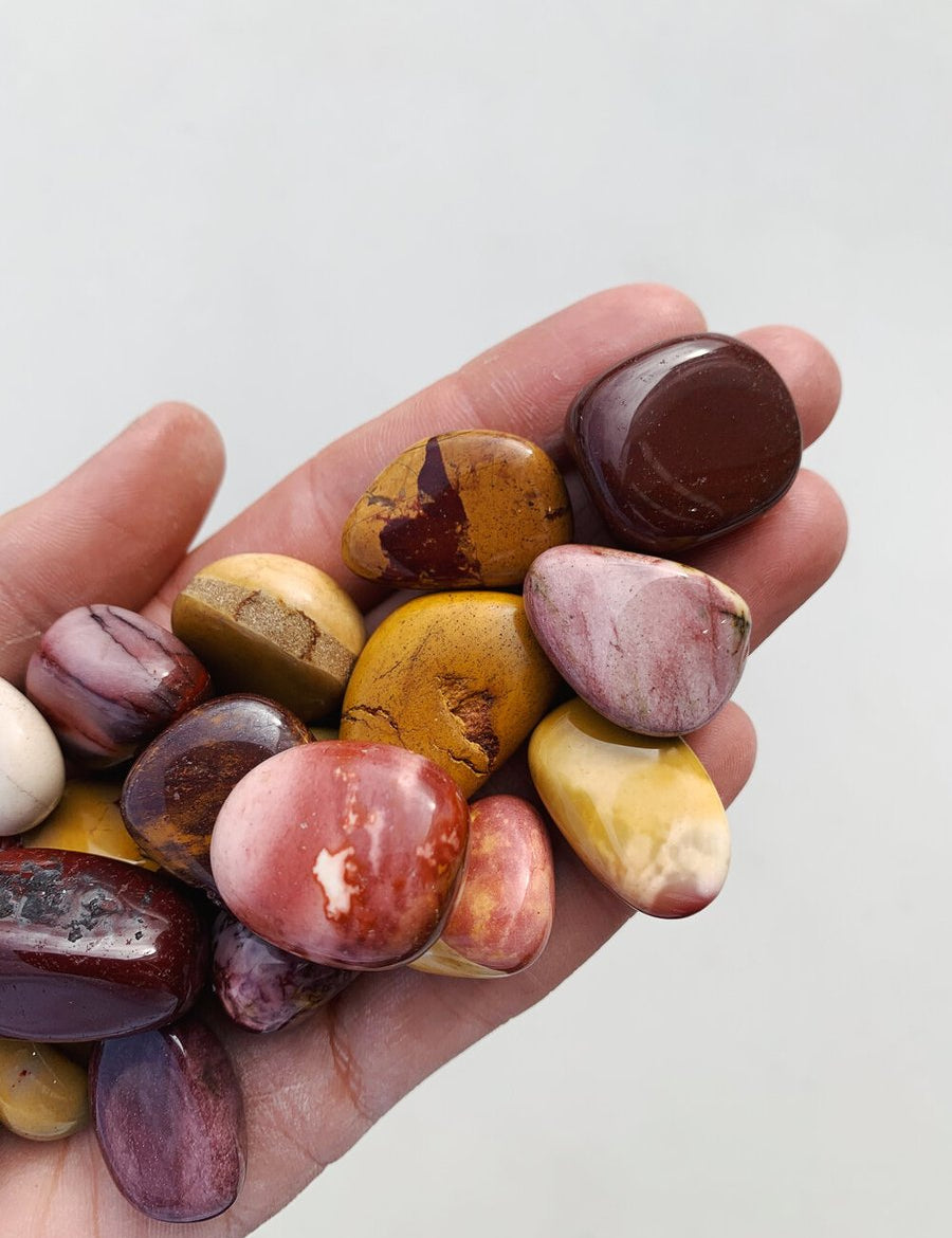 CLEANSE & CO. Mookaite. Ethically Sourced Tumbled Crystal.