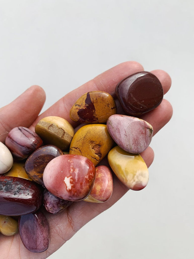 CLEANSE & CO. Mookaite. Ethically Sourced Tumbled Crystal.