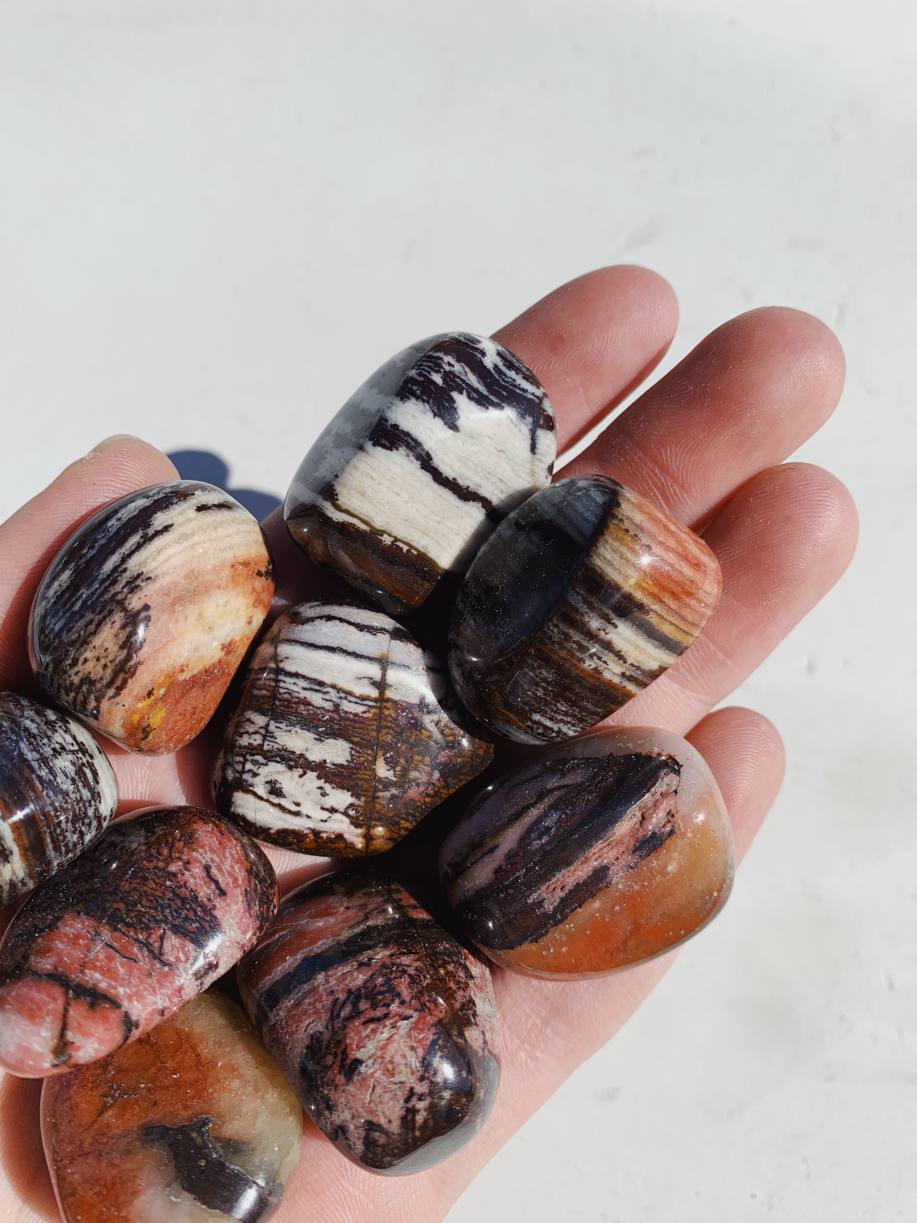 Cleanse & Co. Nguni Jasper. Ethically Sourced Tumbled Crystals.