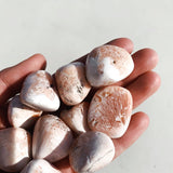 CLEANSE & CO. Pink Scolecite. Ethically Sourced Tumbled Crystal.