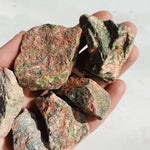 Cleanse & Co. Raw Unakite Crystal. Ethically Sourced Tumbled Crystals.