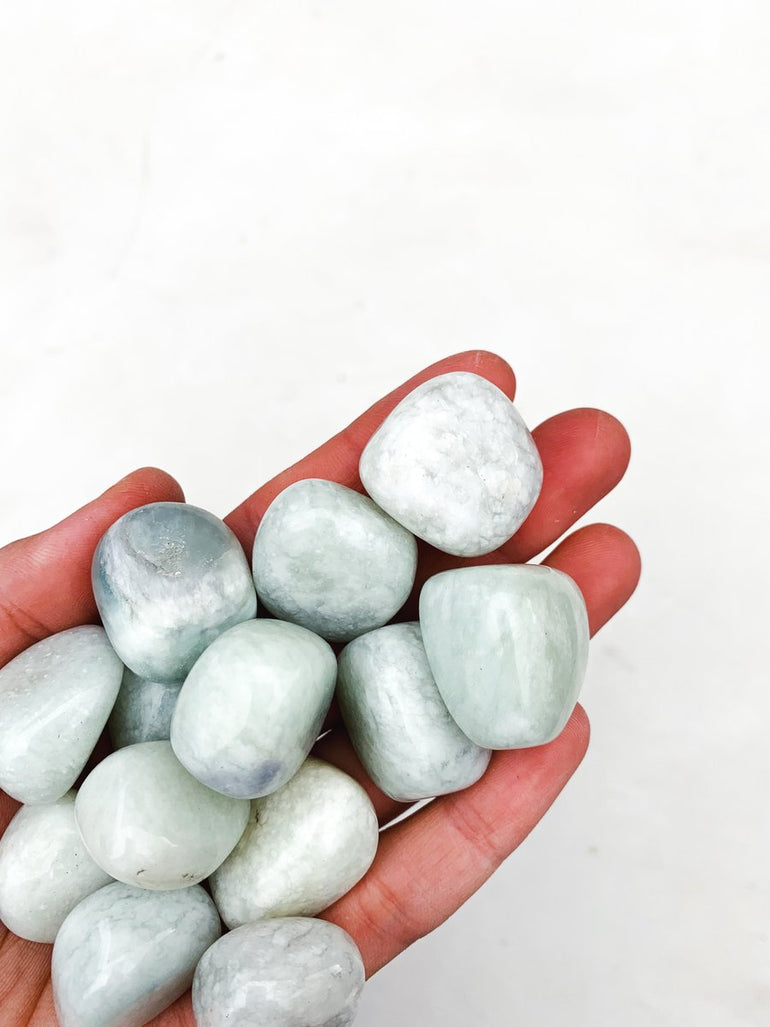 CLEANSE & CO. Serpentine. Ethically Sourced Tumbled Crystal.