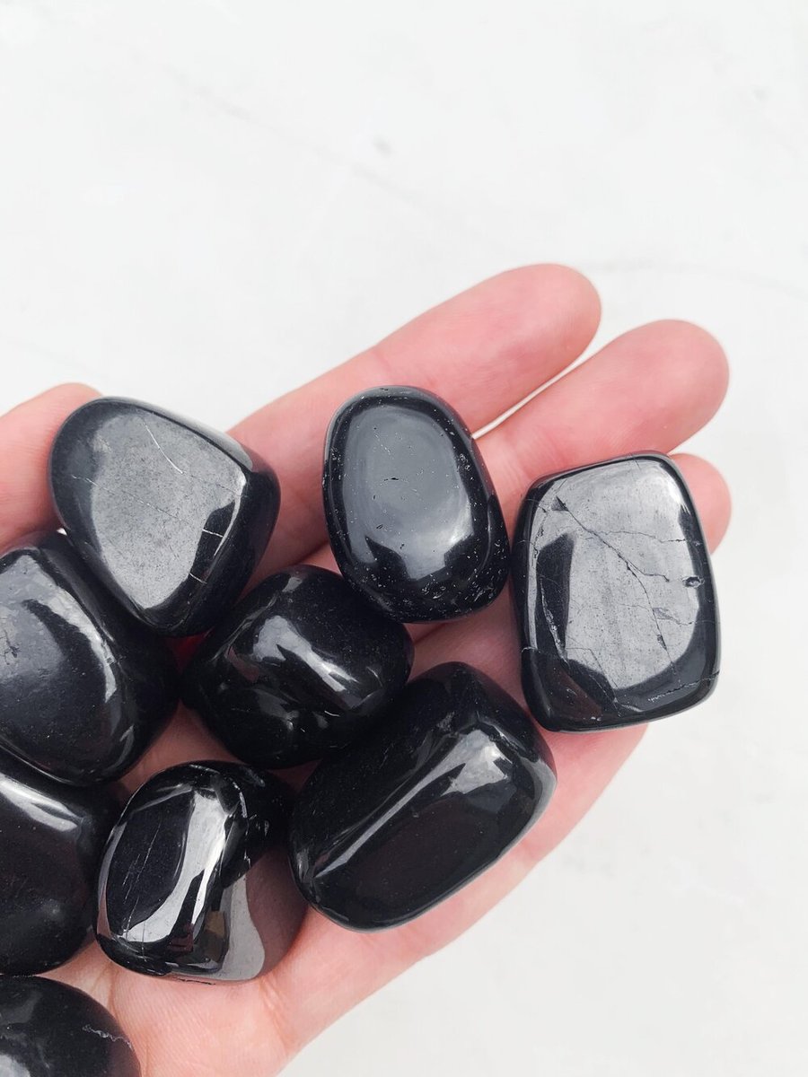 CLEANSE & CO. Shungite. Ethically Sourced Tumbled Crystal.