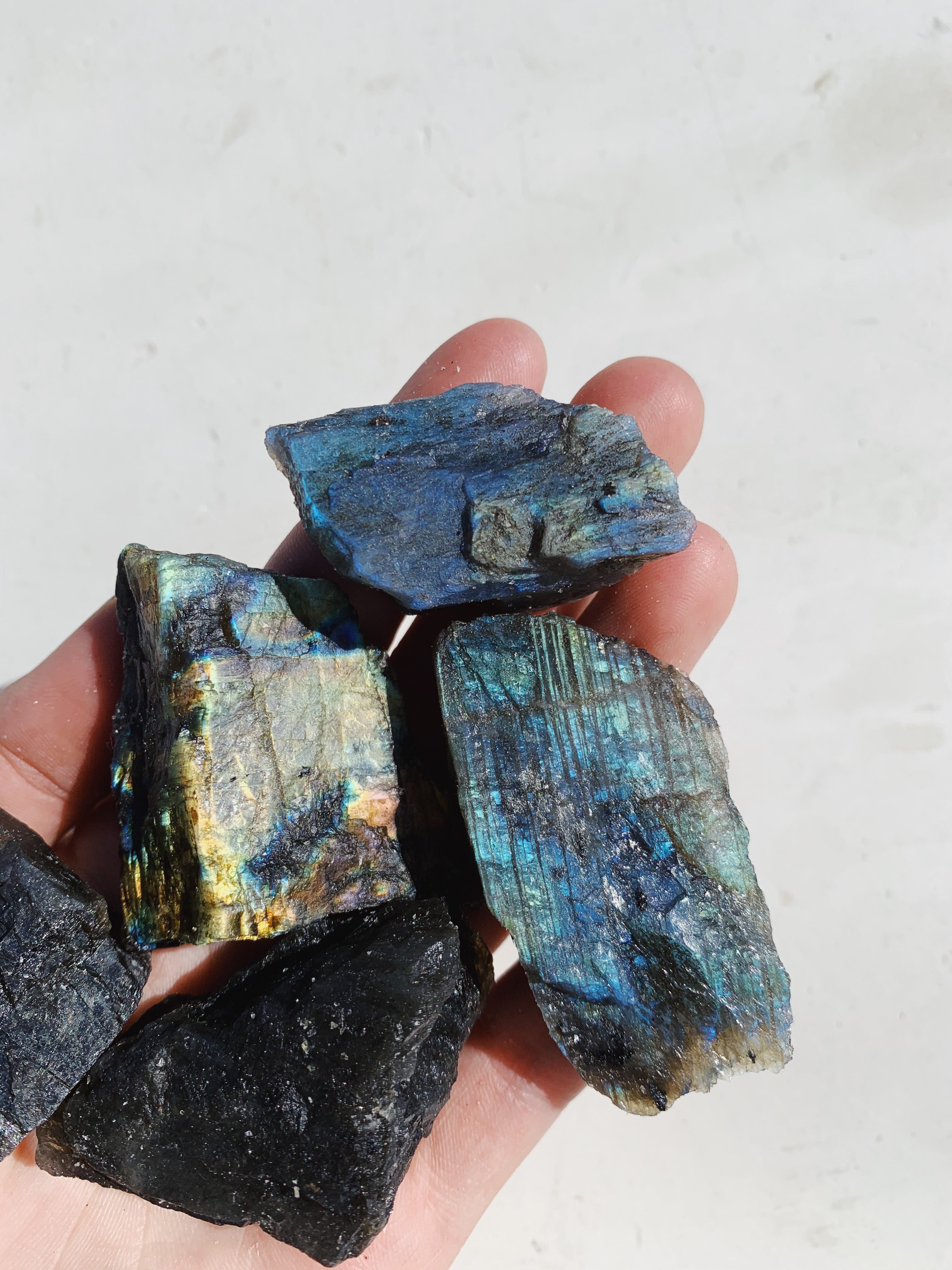 CLEANSE & CO. Small Raw Labradorite. Ethically Sourced Raw Crystals.