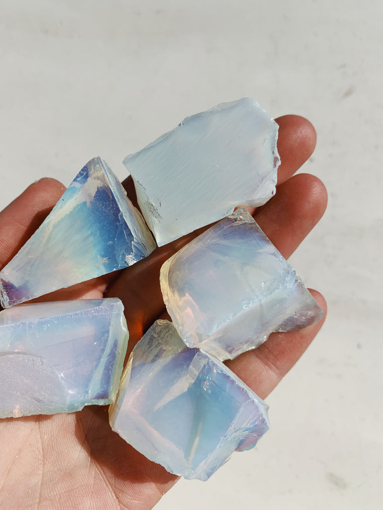 Cleanse & Co. Small Raw Opalite. Ethically Sourced Raw Crystal.