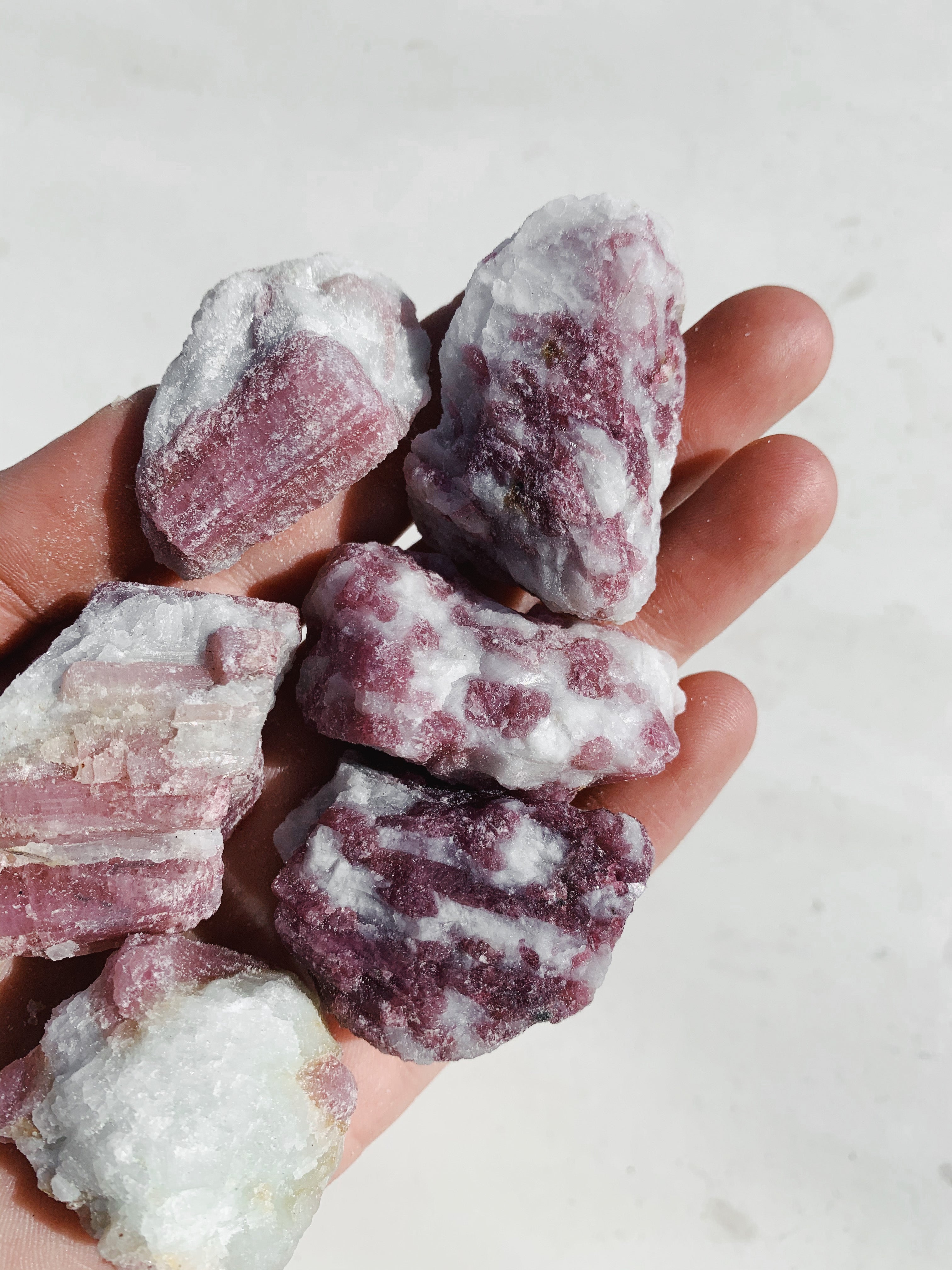 Cleanse & Co. Small Raw Pink Tourmaline. Ethically Sourced Raw Crystals.