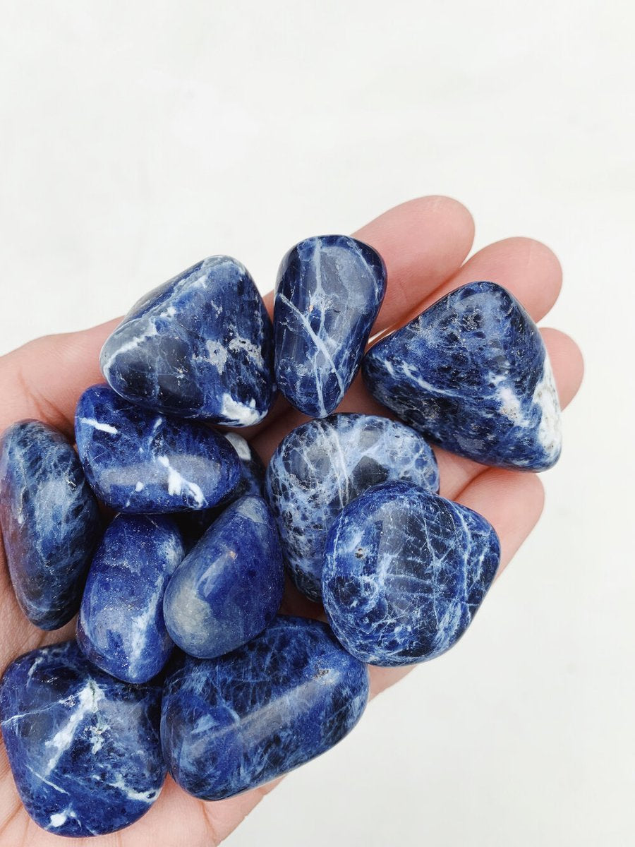 CLEANSE & CO. Sodalite. Ethically Sourced Tumbled Crystal.