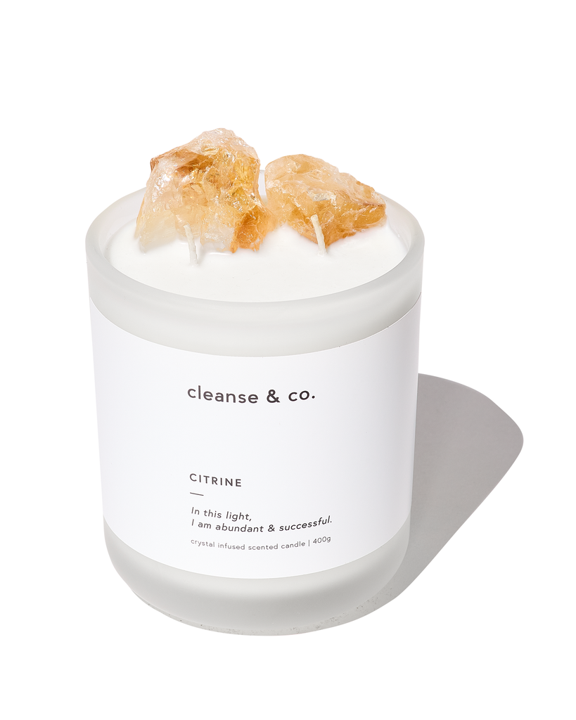 Citrine Intention Candle - abundant & successful