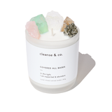 Covered All Bases Intention Crystal Candle - supported & abundant