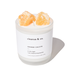 Orange Calcite Intention Crystal Candle - creative & powerful