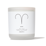 Aries Zodiac Crystal Candle