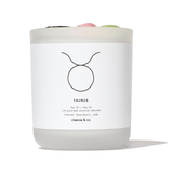 Taurus Zodiac Crystal Candle