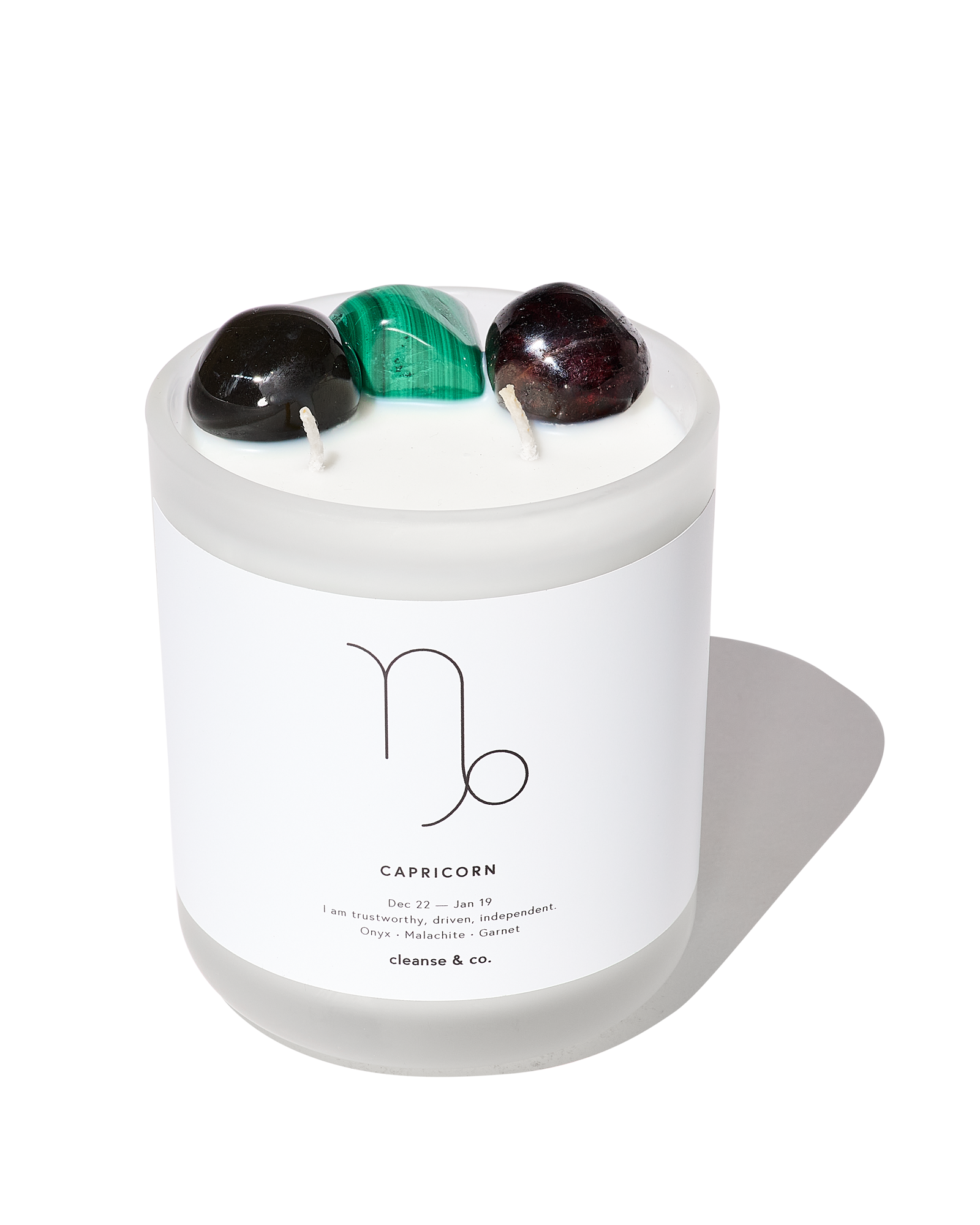 Capricorn Zodiac Crystal Candle