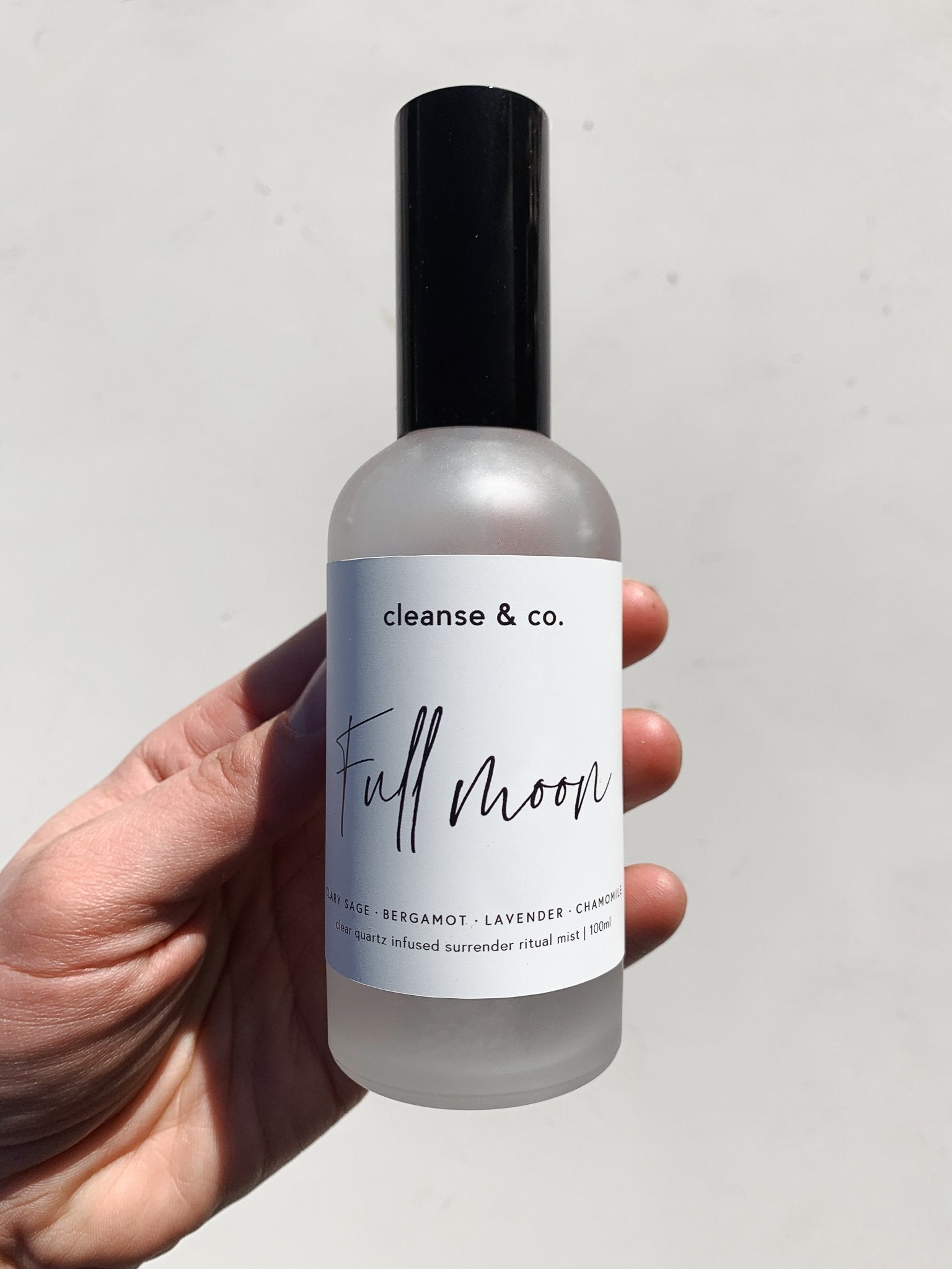 Cleanse & Co. Full Moon Surrender Mist. Essential Oil Blend.