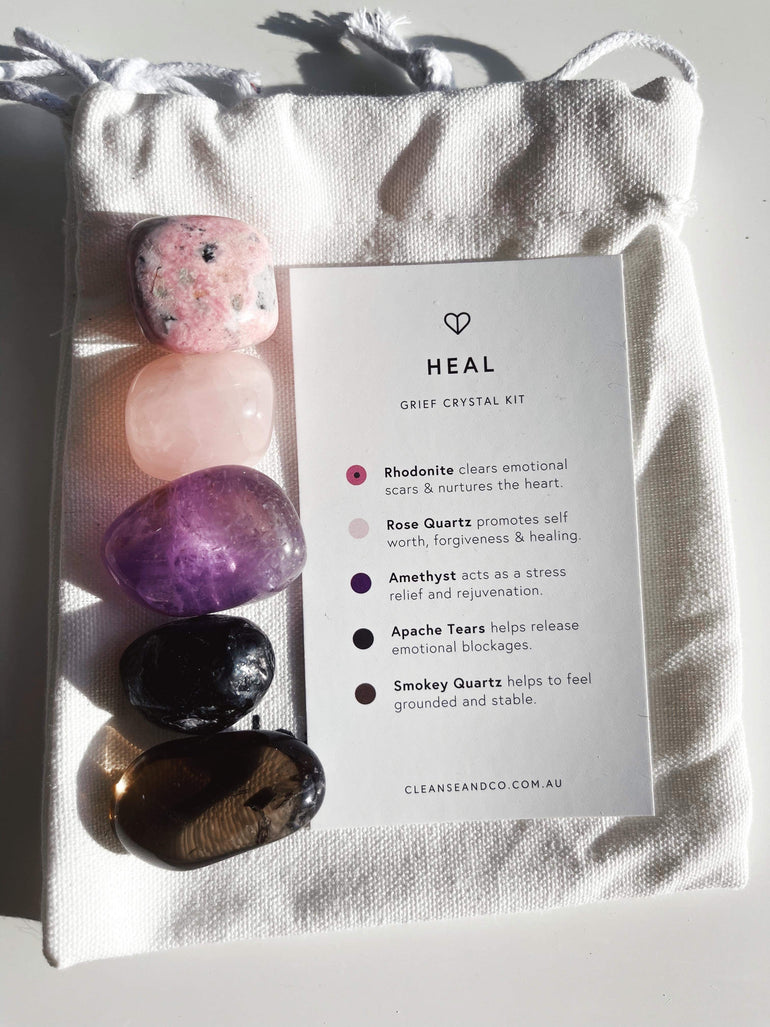 Cleanse & Co. Heal Grief Crystal Kit