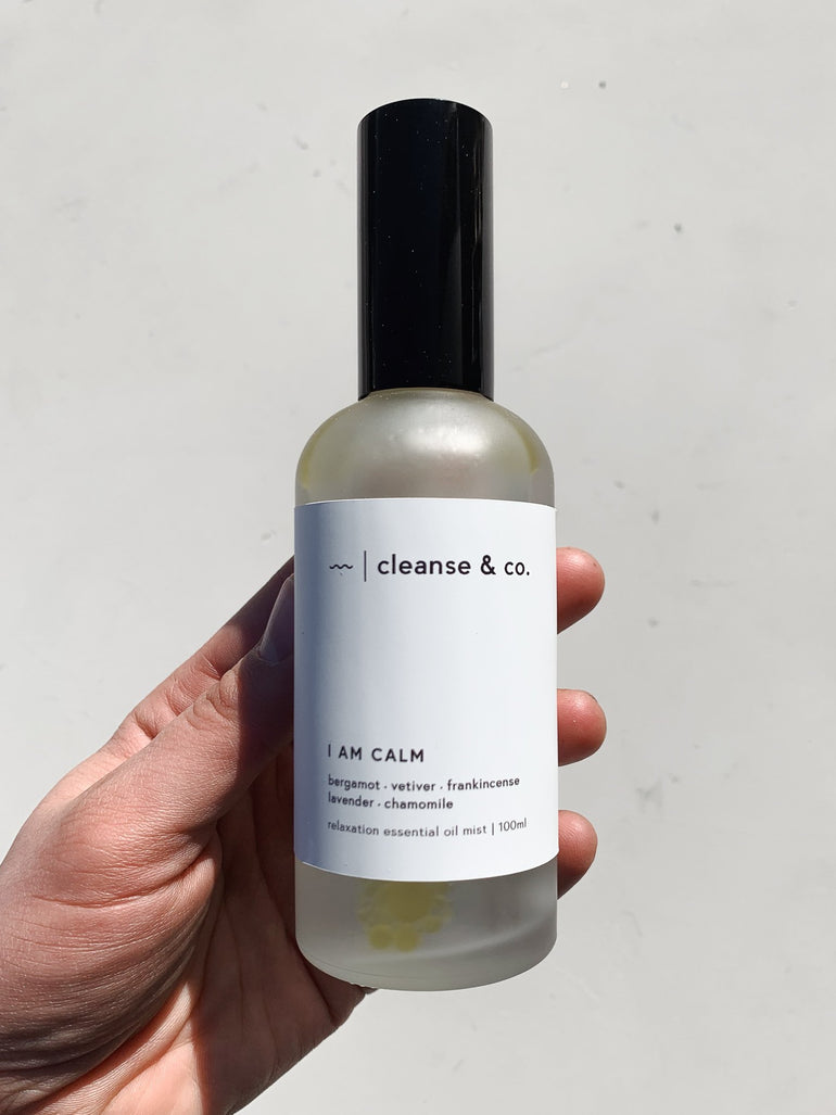Cleanse & Co. I am Calm. Relaxation Mist. Essential Oil Blend.