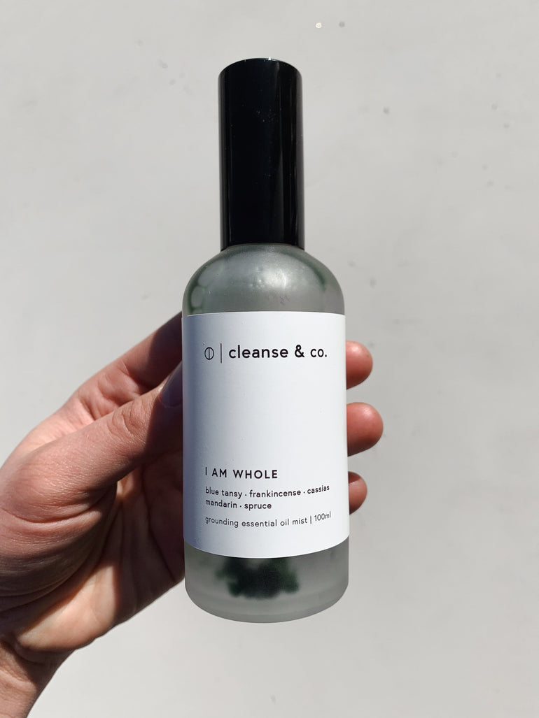 Cleanse & Co. I am Whole. Grounding Mist. Essential Oil Blend.