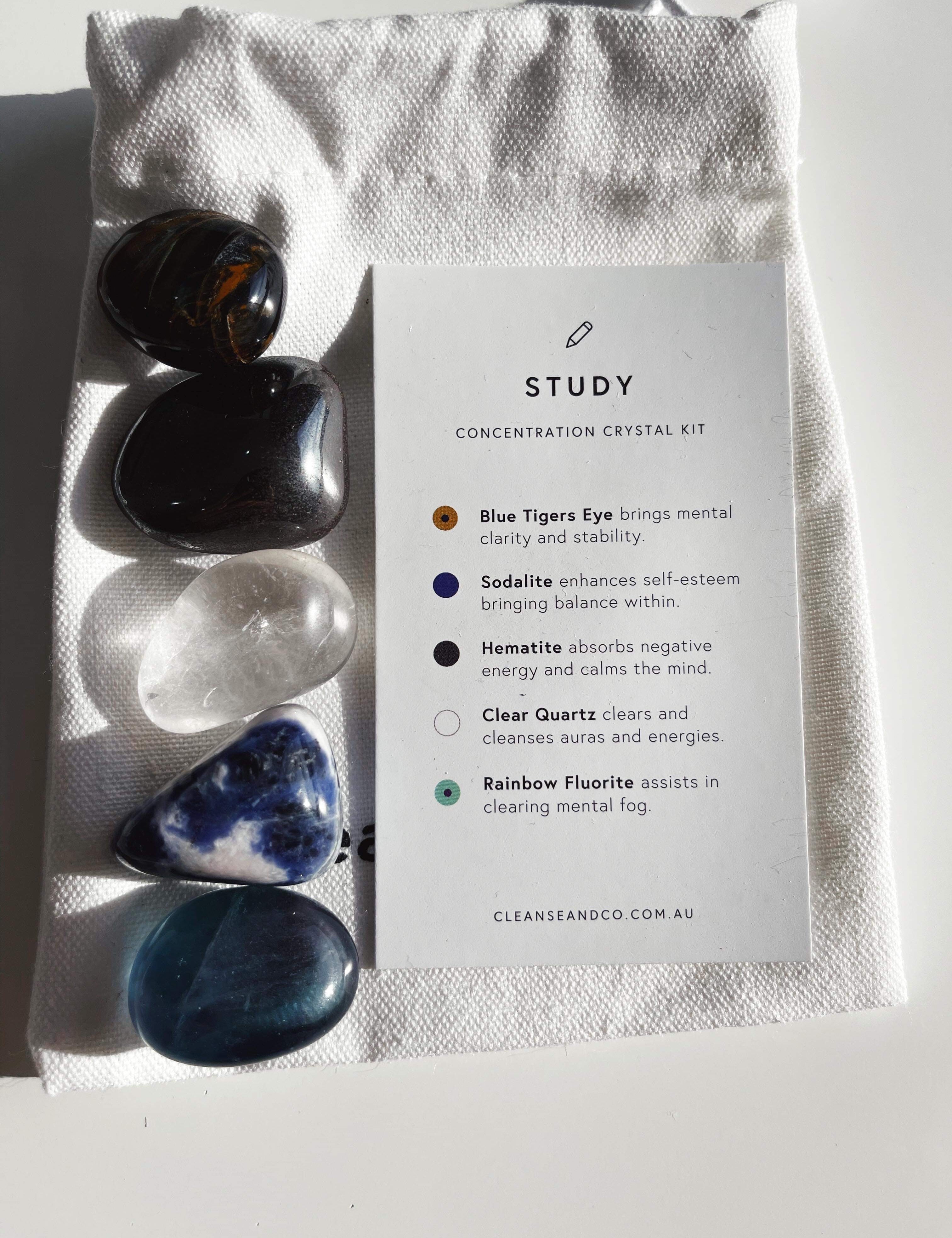 Cleanse & Co. Study Concentration Crystal Kit