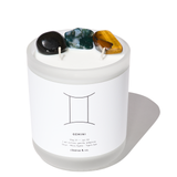 Gemini Zodiac Crystal Candle
