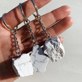 Raw Howlite Key Chain