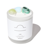 Libra Zodiac Crystal Candle